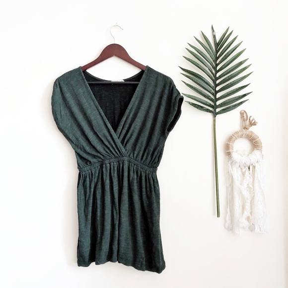 Urban Outfitters Dresses & Skirts - UO PINS AND NEEDLES Forest Green V-Neck Mini Dress